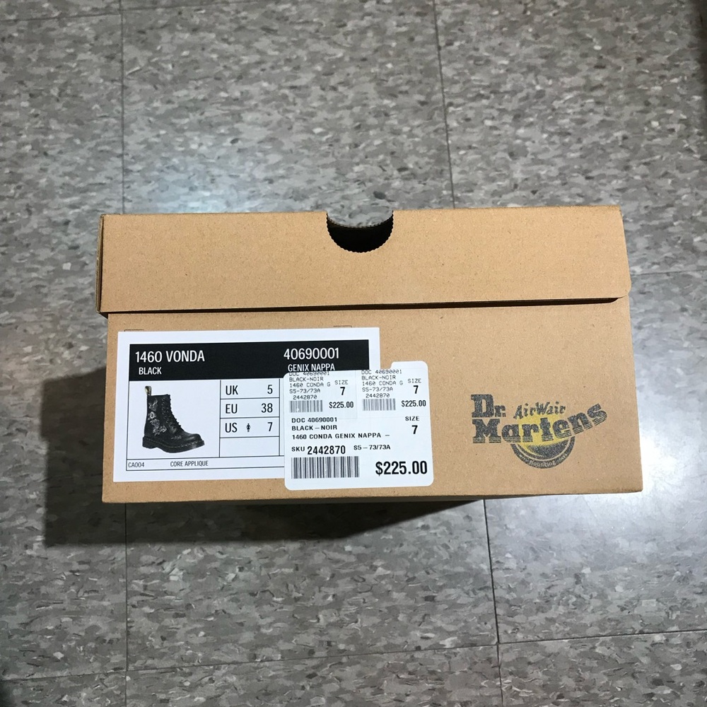 [BNIB] Dr Martens Original 1460 Vonda Black Genix Nappa Lace Up Boots US 7 US 8 - Picture 12 of 16